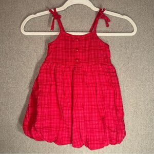 Old navy size 3t Sleeveless tank red plaid Bubble Dress
